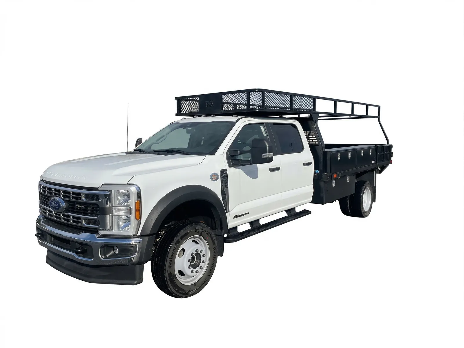 F-450 crew cab with rack and shelves